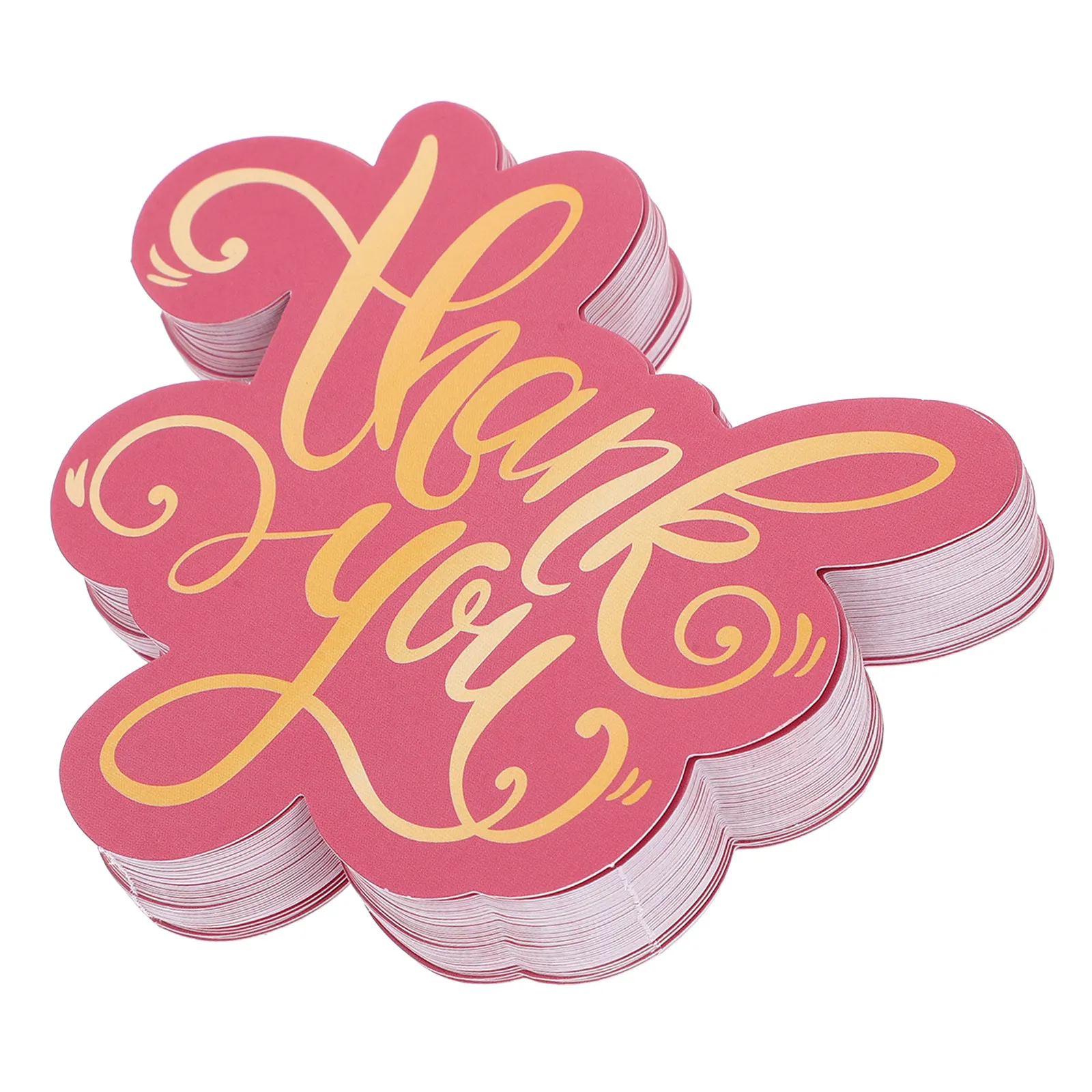 

50Pcs Thank You Cards Small Business Supplies Mini Cards with Envelopes Heart Shape Green Pink Gold Teacher Shower Business