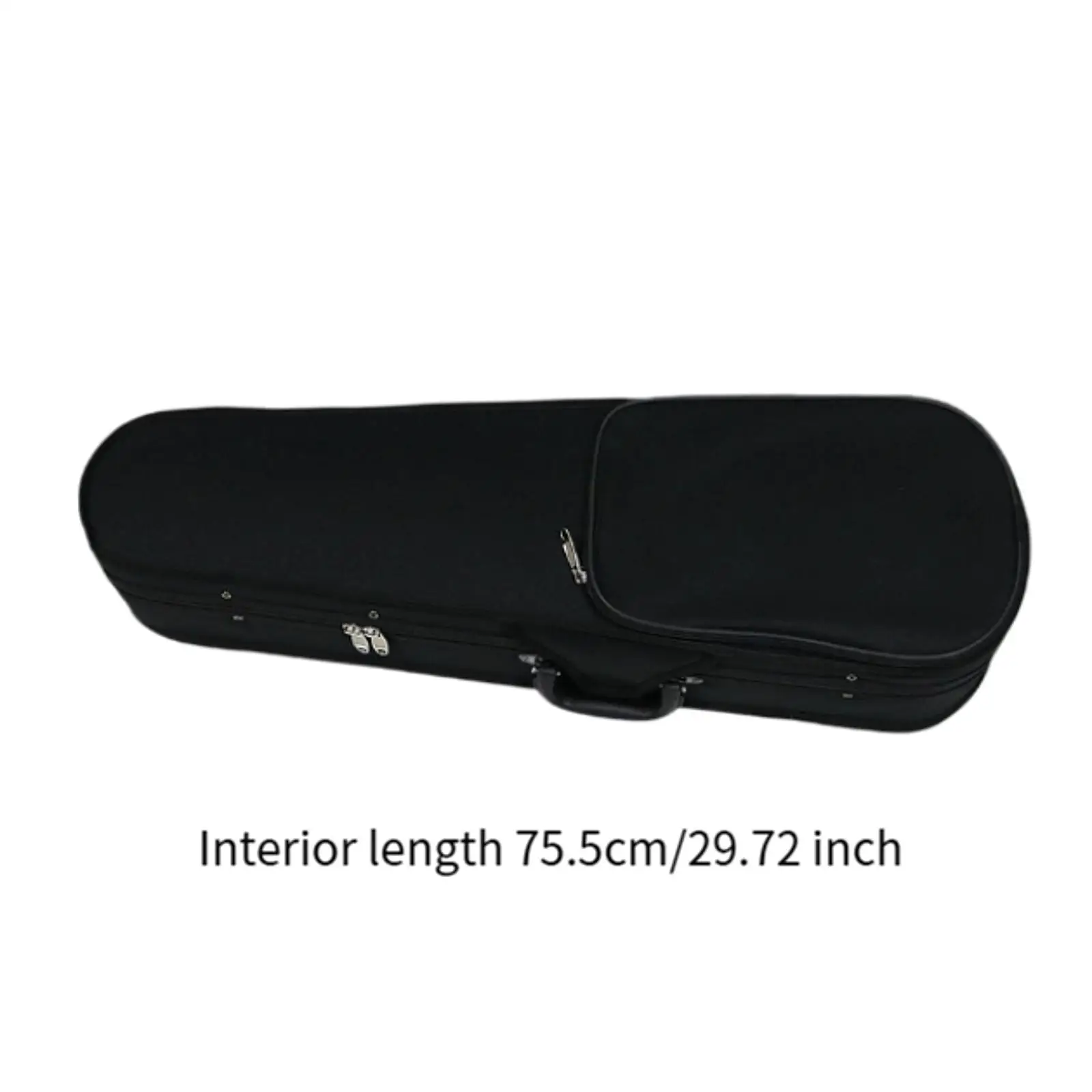 Violin Carrying Case 4/4 Rigid Oblong Lightweight Hard Box with Bow Holder for Violin Travel and Storage