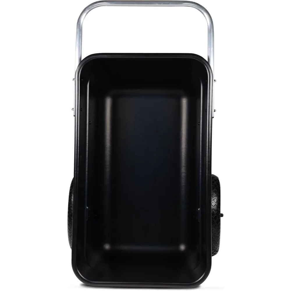 Durable Lightweight Yard Cart with 16 Flat-Free Wheels: Perfectly Balanced for Premium Outdoor Transport