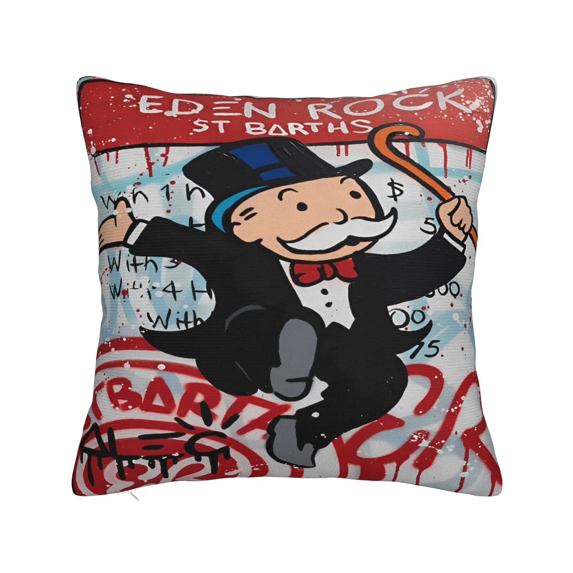 Monopolys Money Dance Pillow Cover  Soft Cushion Cover Fashion Pillow Case For Sofa Couch Bed Living Room