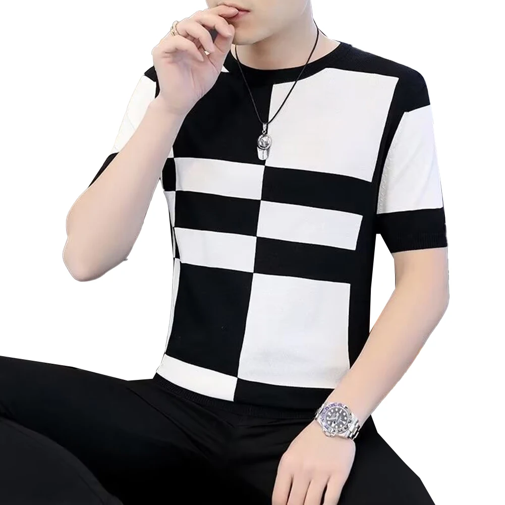 Activewear Men Top Blouse Casual Pullover Regular Round Neck Short Sleeve Slim Fit T-shirt Tee Top Undershirt Hot