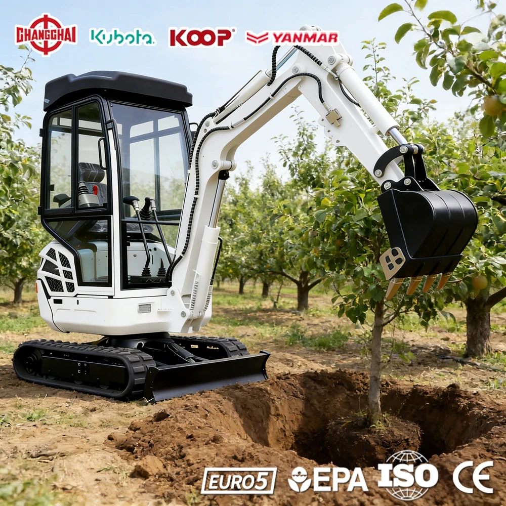 

Mini Excavator 1.5T Diggers Construction Bagger 1.5 Tonnen Hoflader Taller Trencher Suitable For Family Use