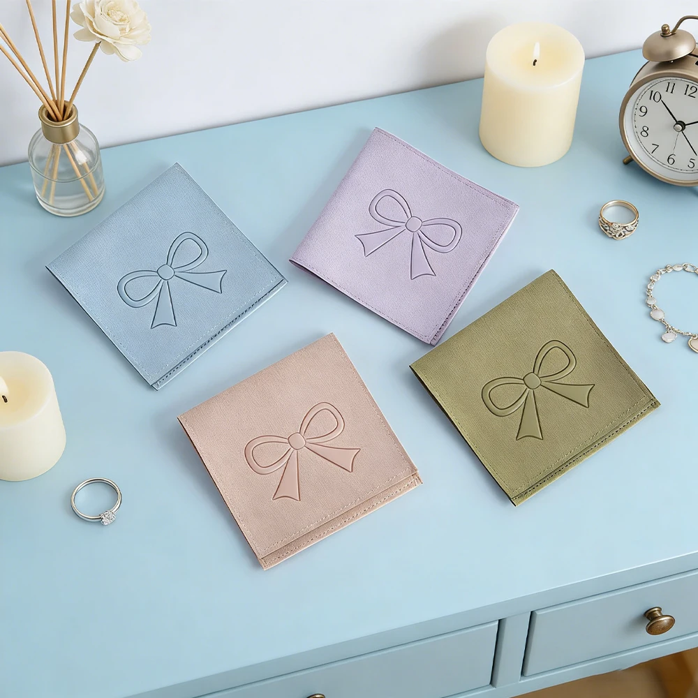 

Personalized 100pcs/lot Microfiber Velvet Bags Fashion Jewelry Display Organizer Bag Wedding Ring Birthday Candy Packaging Pouch