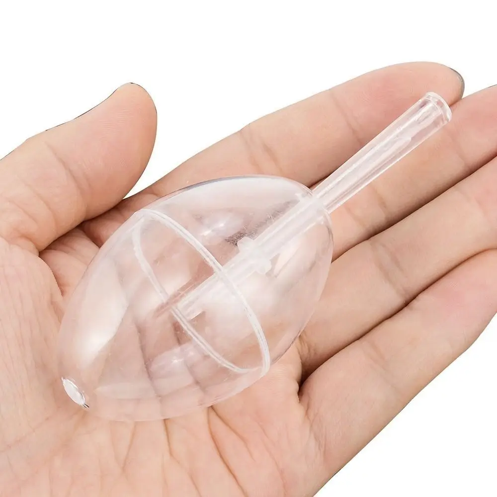 Transparent Fishing Plastic Clear Surface Float Plastic Vertical Transparent Oval Bubble Float Oval Floodability