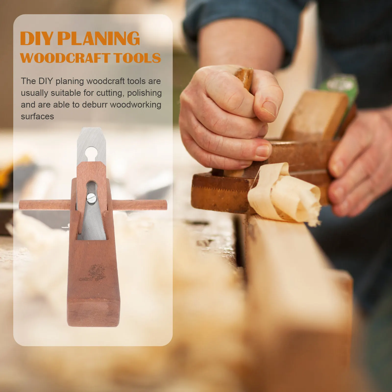 

Rosewood Woodworking Hand Plane Planer Lightweight Flat Edges Woodcraft Tool for Trimming Polishing Carpenter Supply