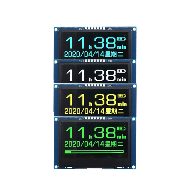 2.42 inch OLED Display Module 128*64 LCD Screen SSD1309 Compatible With SSD1306 SPI Interface Front 7 Pin