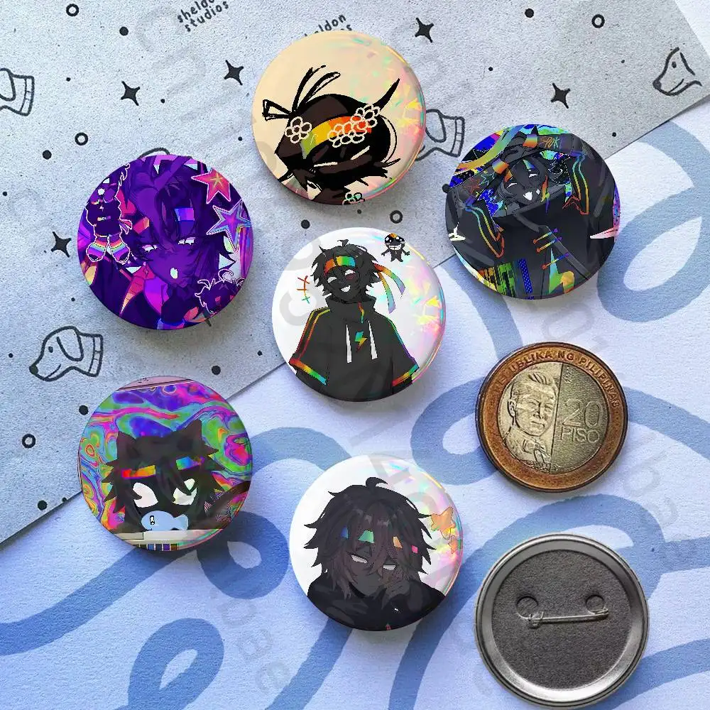 S-Spokeishere. Pins 58mm Cute Cartoon Badge Handmade Brooches for Backpack Accessories Jewelry Gifts