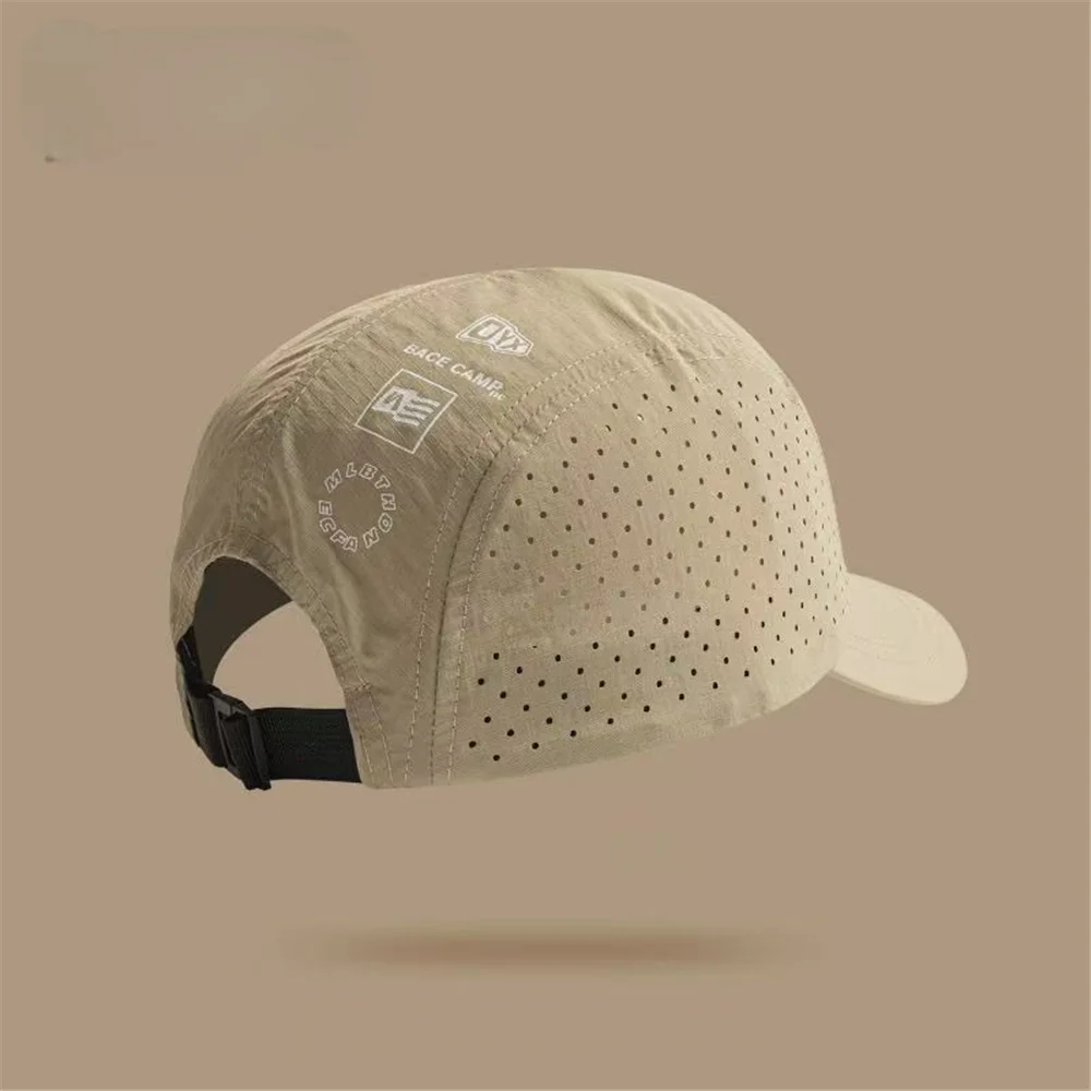 Weiche, schnell trocknende Mesh-Baseballkappe mit kurzer Krempe – atmungsaktiv, leicht, UV-Schutz, Sonnenschutz, für Männer, Frauen, Paare, Outdoor-Wandern – Detail 2