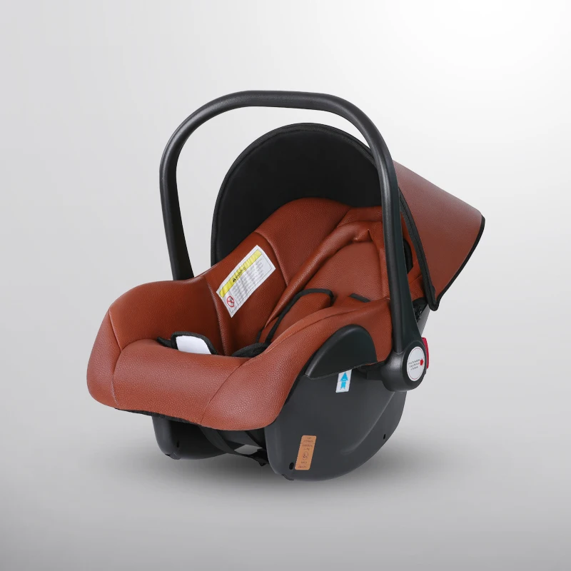 2023 Luxury high landscape pram newborn 3 in 1 car seat 360° swivel pu leather eggshell baby stroller