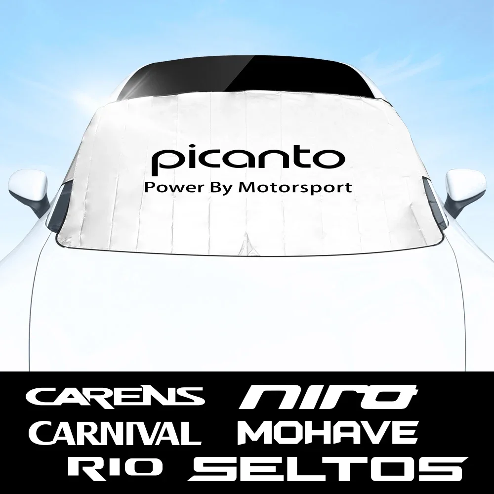 

Автомобильный чехол на лобовое стекло, зонтик от солнца, автомобильные аксессуары для Kia PICANTO RIO CARNIVAL SELTOS MOHAVE CARENS NIRO CERATO VENGA K5