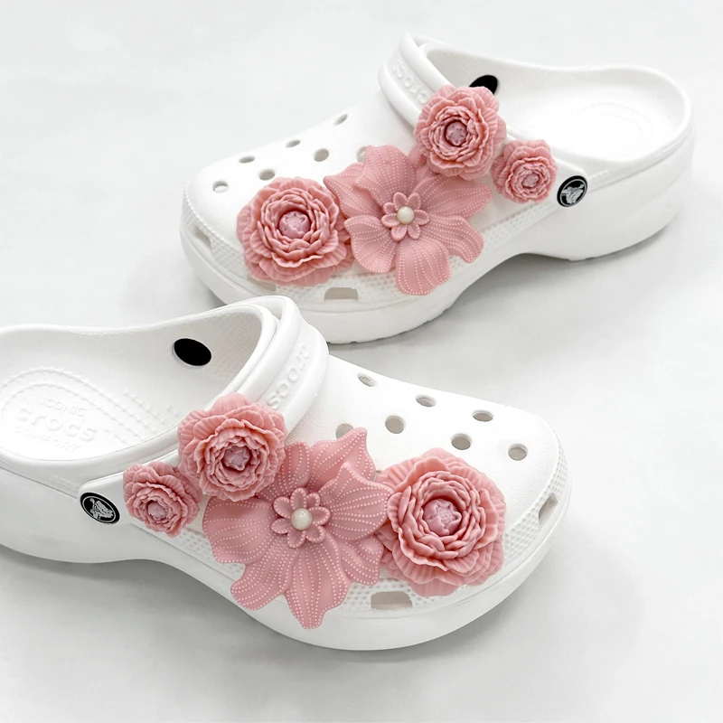 Mode Bloem Parel Schoenbedels Set Damesschoenen Decoratie Verwijderbare schoengesp 1Set