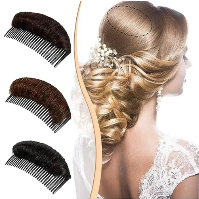 4 Color Puff Hair Head Cushion Synthetic Pad Invisible Fluffy Hair Pad Clip Bun Bump Up Volume Hairs Base Women Hair Accessories