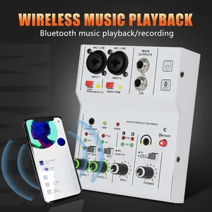 Likheung 2 قناة احترافية محمولة واجهة الصوت وحدة التحكم لوحة الصوت مصغرة USB خلاط لتسجيل الغيتار استوديو الغناء أعلى 8 مبيعات لخلاط الصوت الرقمي - رقم 2