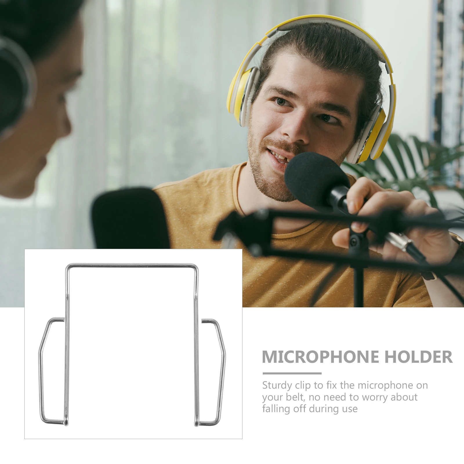 Mikrofon-Gürtelclip-Halter für kabellose Lavalier-Mikrofone, langlebige Metallfeder-Empfängerklemmen, geeignet für Auftritte, Podium