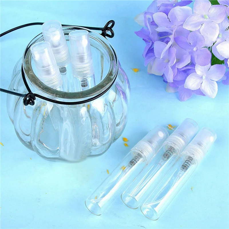 

ABRW-100Pcs Мини 5 мл стеклянный многоразовый дорожный парфюм пустой флакон распылитель насос-спрей