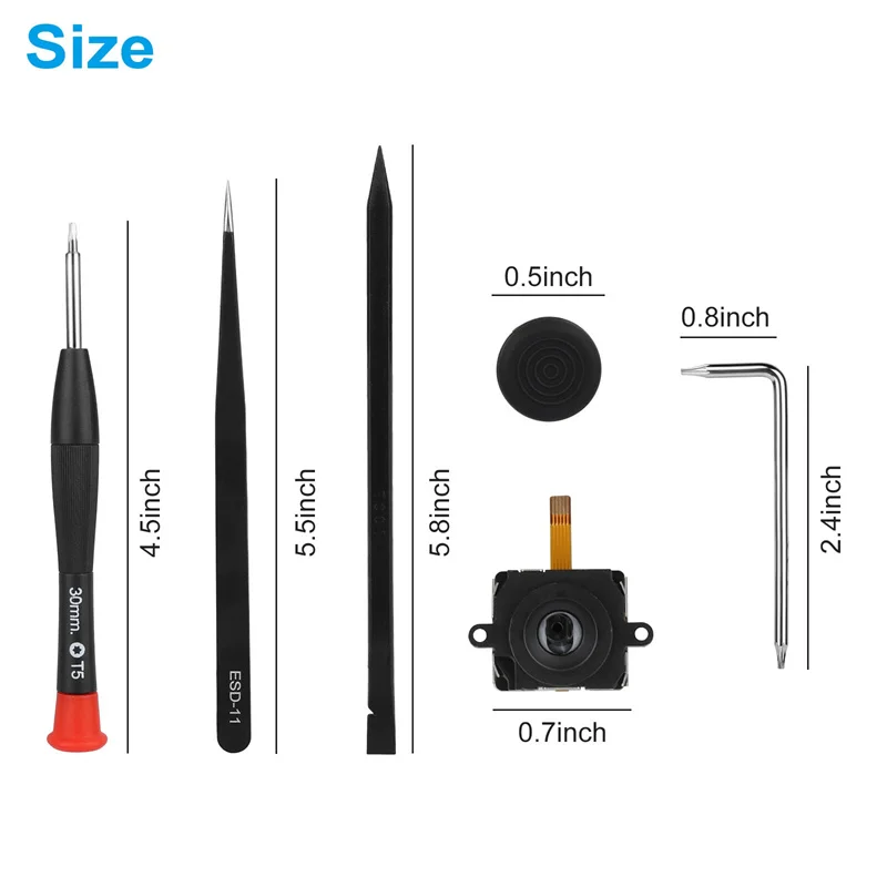 Kit de reparación de joystick analógico 3D 14 en 1 para Oculus Quest 2, repuesto para controlador, izquierdo/derecho 3