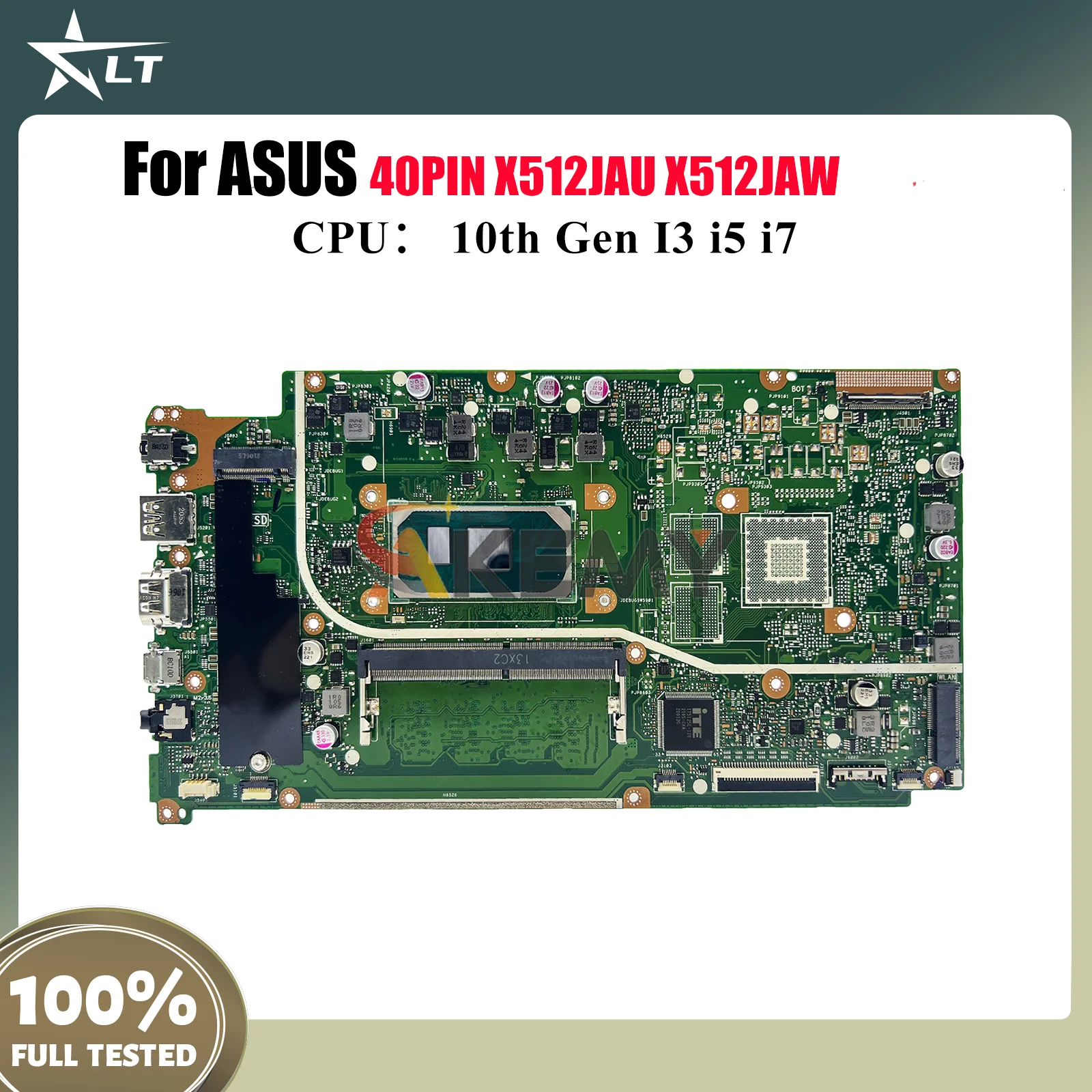 

X512JAU Материнская плата для ноутбука ASUS X512JP X512J K512J V5000J A512J F512J X512JF S512J X512JAW Материнская плата с 10-го поколения I3 i5 i7
