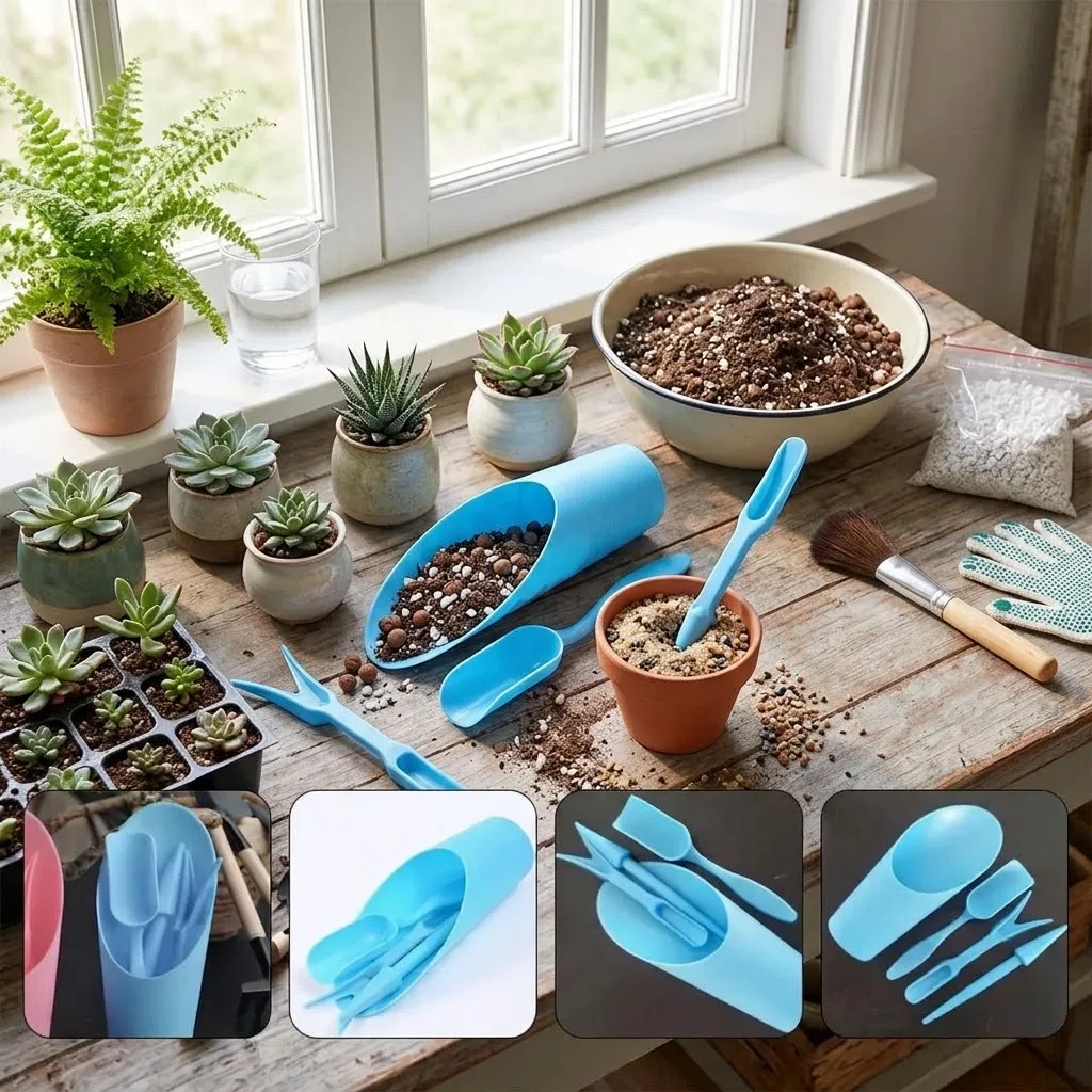 4pcs Garden Transplantation Tool Kit for Enthusiasts Ideal for Various Gardening Tasks Including Succulent Planting Projects