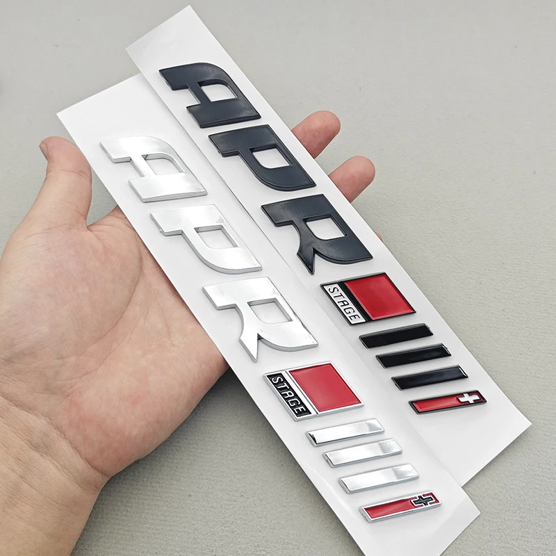 Logo de voiture 3D en ABS APR Stage III, emblème APR, lettres autocollantes pour hayon de voiture, accessoires auto