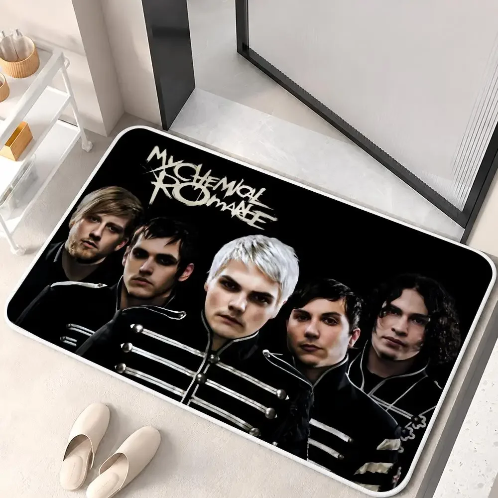 Metal Rock MY C-CHEMICAL ROMANCE Floor Mat Flannel Rug Soft Non Slip Door Mat Bathroom Bedroom Kitchen Living Room Home Decor