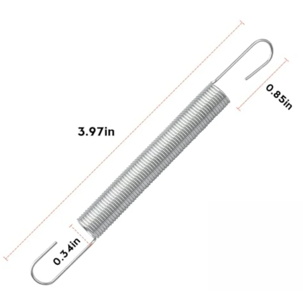 2 Pack 4 Inch 540183#61 Mechanical Extension Springs with Hook Ends for Appliances Automobiles Boats Tools Machinery