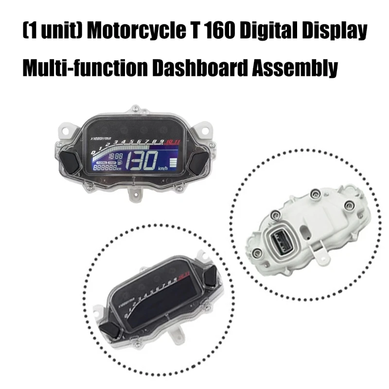Motorcycle Digital Tachometer Instrument Panel for 160 2015-2022 Speedometer X37F