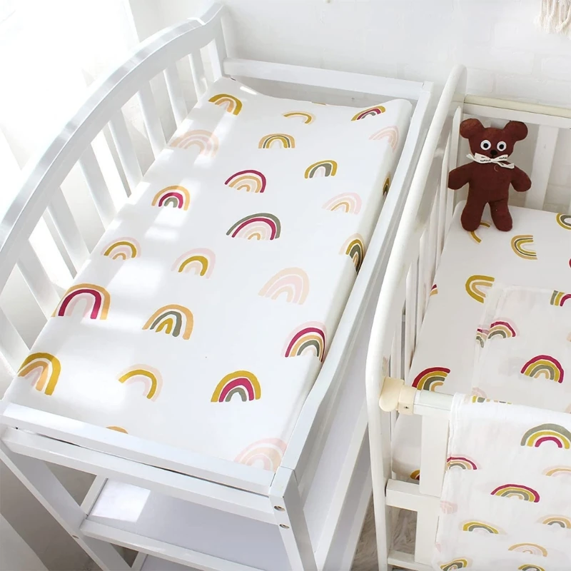 Bamboo Changing Pad Liner Soft Changing Pad Cover Sheet Baby Changing Mat Cover