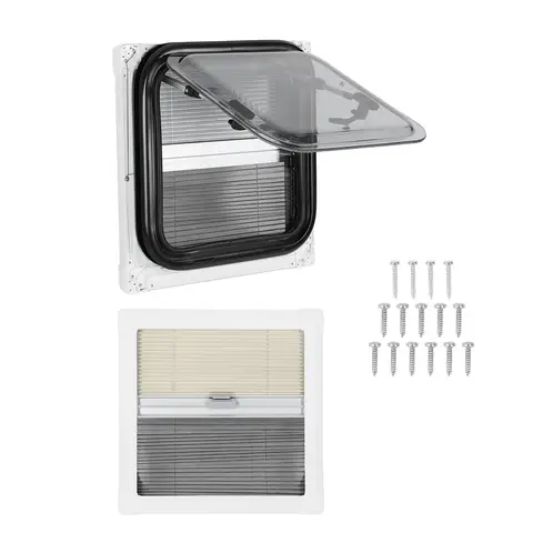 15.2×15.2in RV 창 라운드 코너 UV 보호 3 개방 모드 캠핑 트레일러 용 방수 알루미늄 합금 75 Deg 오픈 각도 15.2×15.2in RV 창 라운드 코너 UV 보호 3 개방 모드 캠핑 트레일러 용 방수 알루미늄 합금 75 Deg 오픈 각도