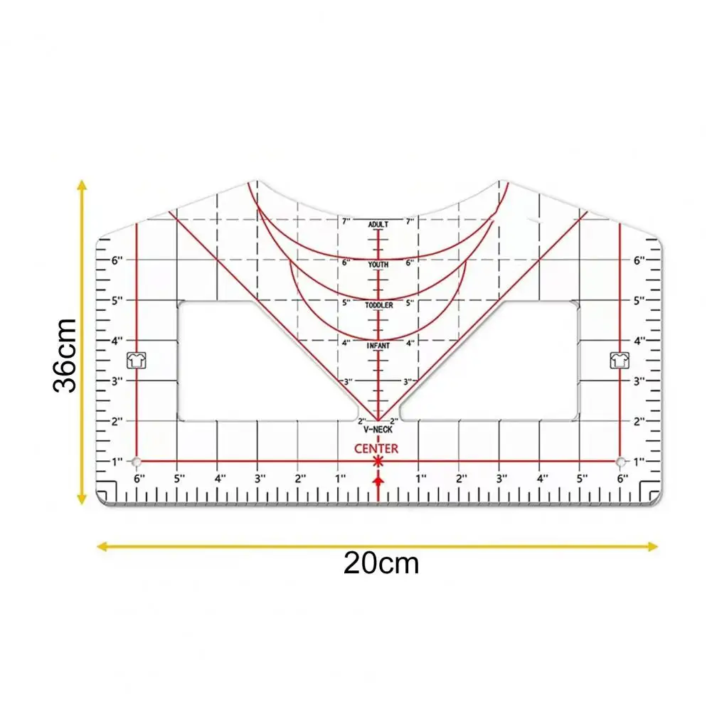 Practical Sewing Ruler Wear Resistant Comfortable Grip Simple Operation Alignment Ruler Sewing Shop Supplies