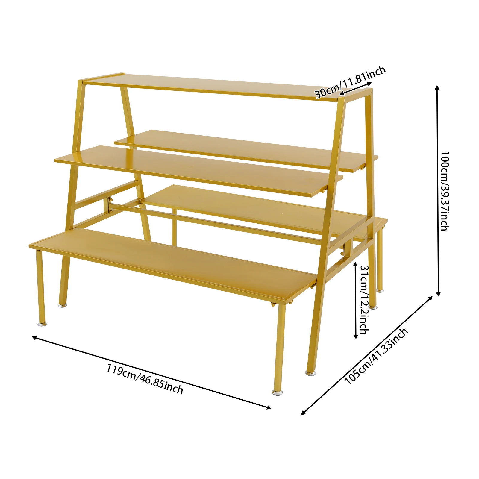 

Retail Shoe Handbag Display Stand, Modern Standing Double Side Clothing Shop Display Tables for Displaying Cakes or Flowers