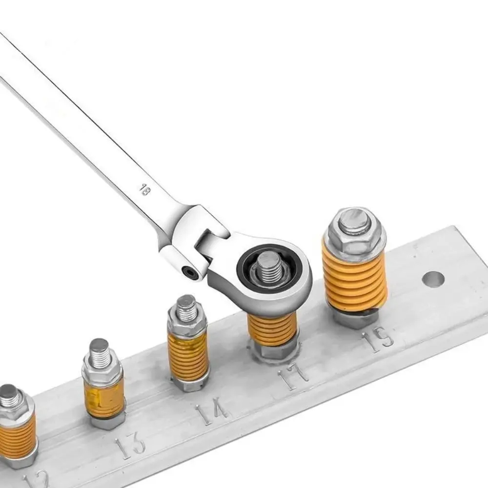 Auto-Reparatur Doppelkopf-Ratschenschlüssel mit Schnellverschluss, 72 Zähne, Kombinations-Ratschenschlüssel 6-22mm, Handwerkzeuge – Detail 3