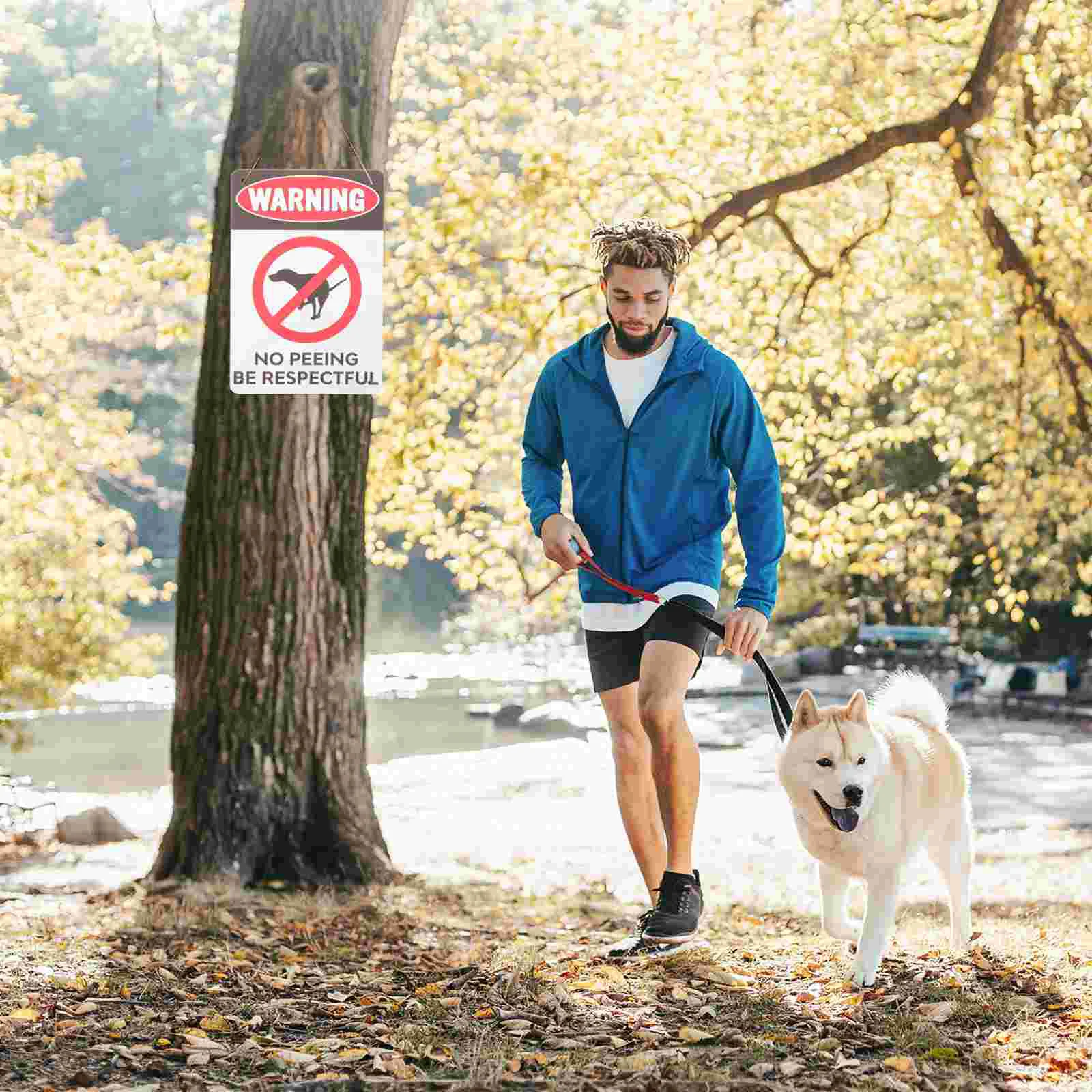 2-teiliges Warnschild „Safe No Dogs“, Ornament für den Hof, zum Aufhängen von Bildern, Vorsicht, Haustier, Pinkeln, Büroaufkleber
