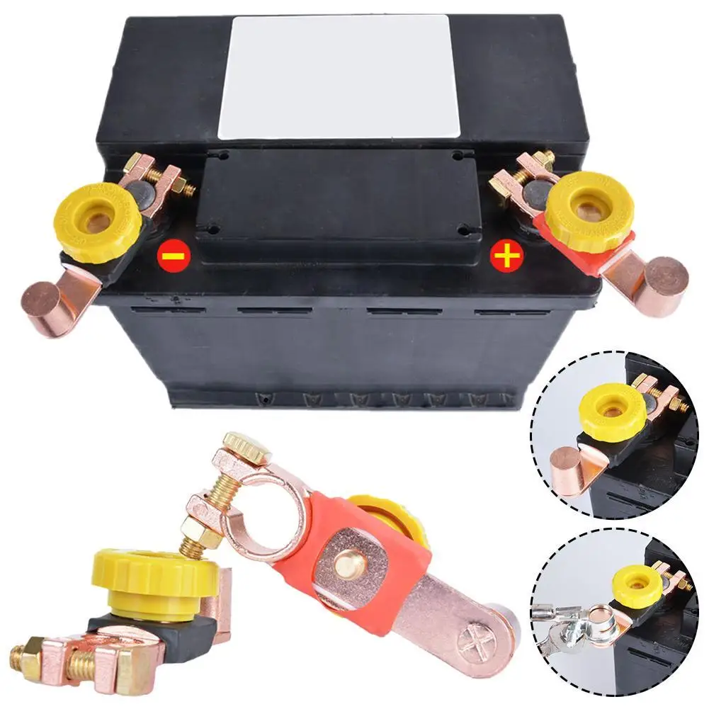 Auto Battery Clip Heavy Duty Battery Cut-off Switch Negative Terminal Brass Power Switch Clip Power Off Against Leakage Tools