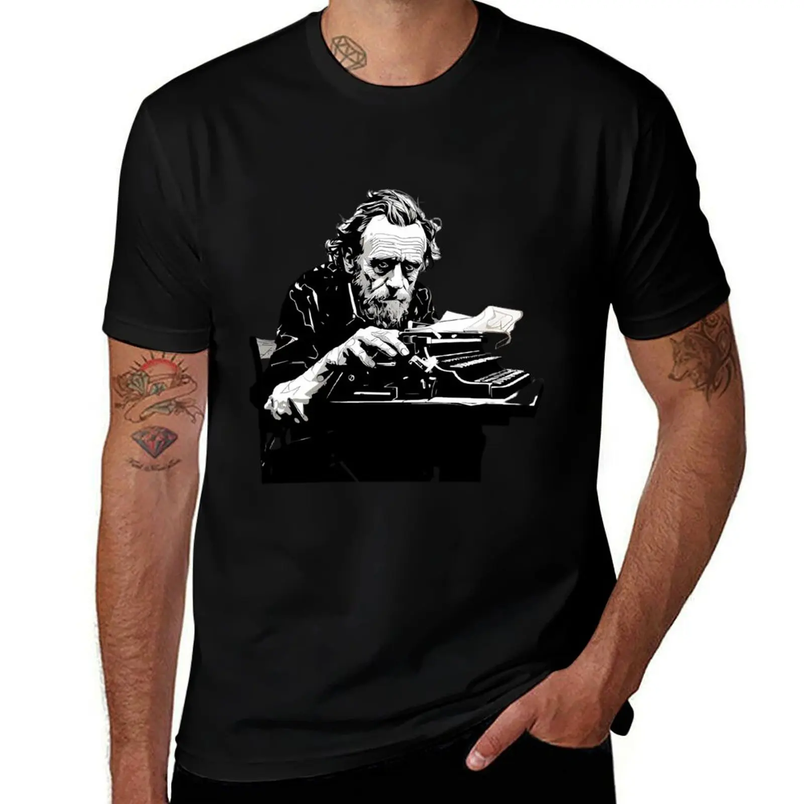 Charles Bukowski T-Shirt t shirt man cotton T-Shirt