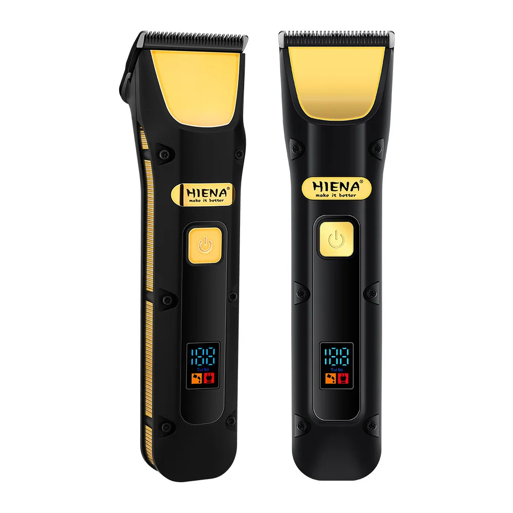 HIENA جديد الشعر المتقلب مجموعة ذكي LED عرض الشعر اللحية ماكينة حلاقة المهنية تصفيف الشعر آلة قطع شفرات الحلاقة المحمولة