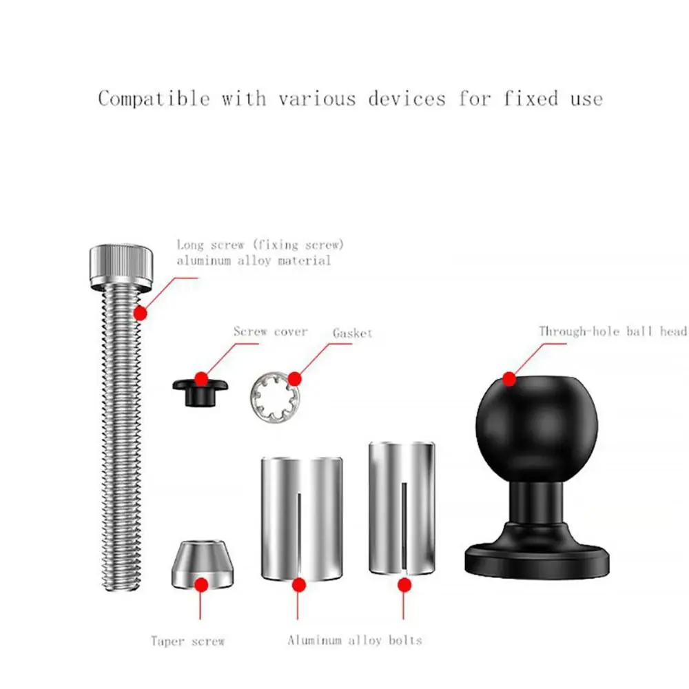 Durable Bicycle Phone Holder Motorcycle Ball Head RAM Mount Kit Ball Head Mount Fork Stem Base