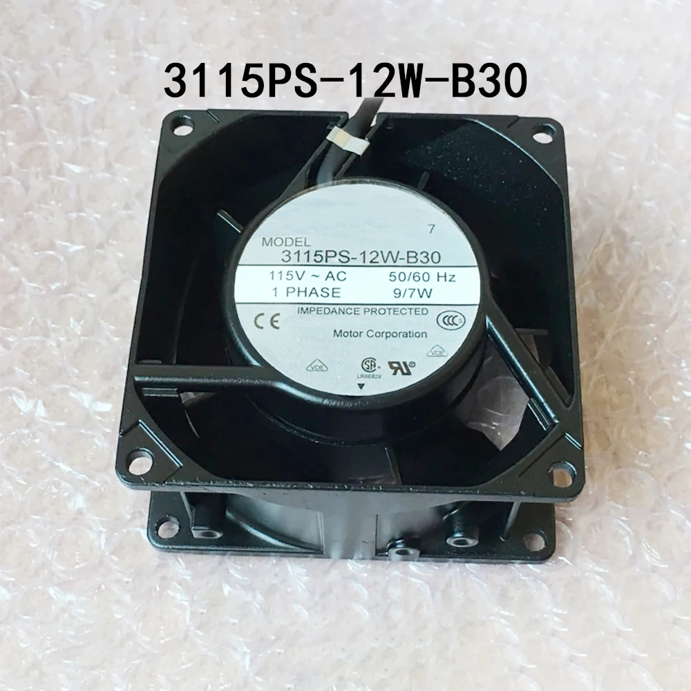 Axial cooling radiator 3115PS-12W-B30 115VAC 9/7W 50/60Hz 80*80*38mm Long-Lifespan Server Fan
