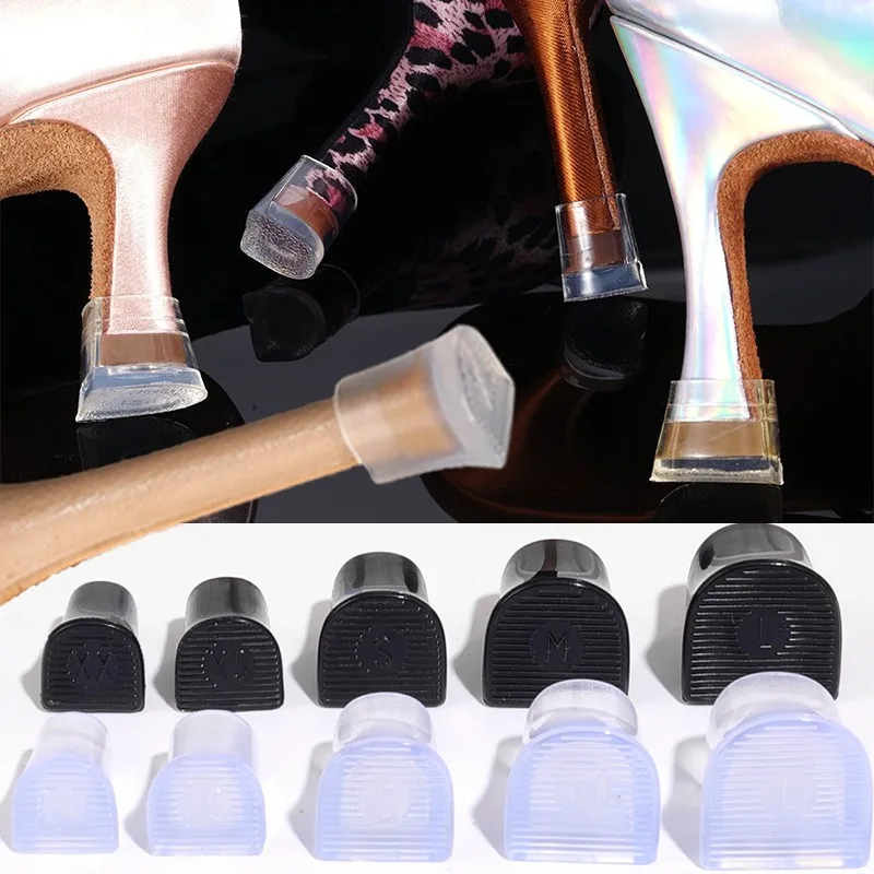 High Heel Protector Round Shape Women High Heels Protective Cover Non-slip Wearable Heel Cover Shockproof Accessories