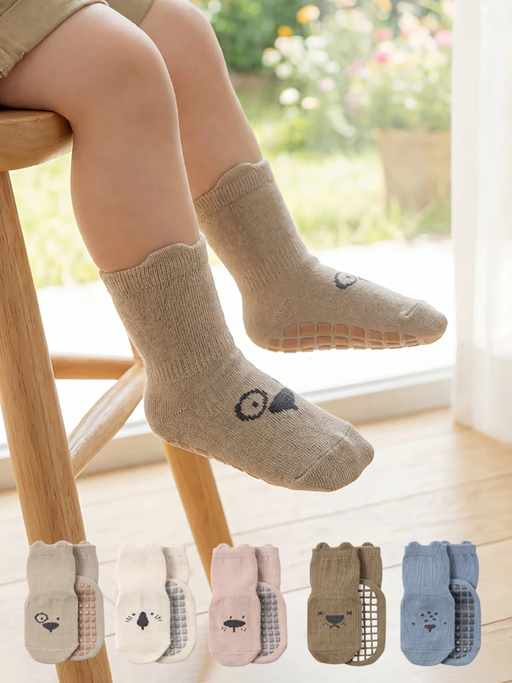 Autumn Baby Socks 0-5T Cartoon Animal Socks for Girls Cute Baby Walking Socks Toddler Anti-slip Socks Kids Socks