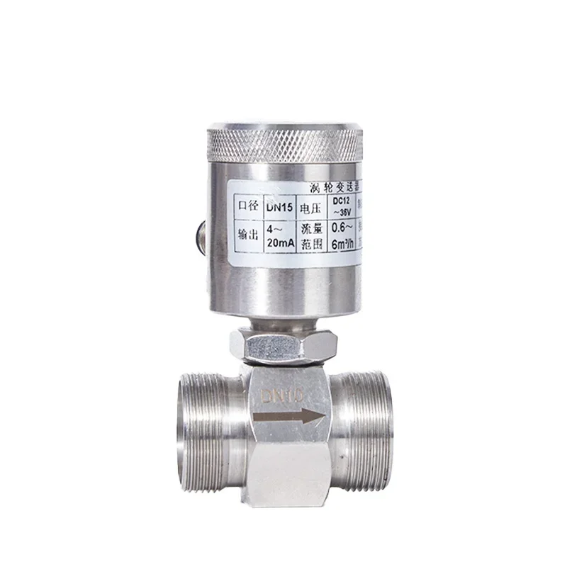 Medidor de flujo de agua Jiant, transmisor indicador de combustible, medidor de flujo de turbina de agua líquida de alta presión DN15
