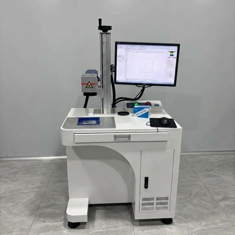 for Nicetec 50W Fiber Laser Marking Machine Metal Pen Holder Surface Coating Engraving Equipment with Software OEM Factory