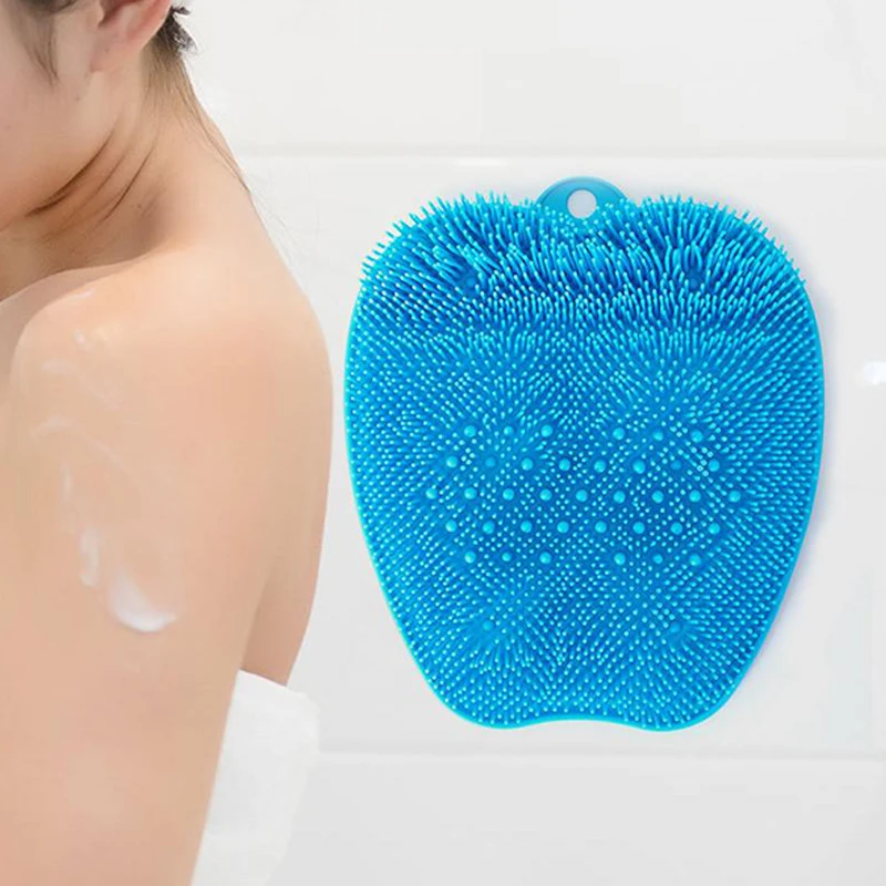 Rub Back Brush Bathroom Non-slip Wash Foot Pad Massage Shower Mat With Sucker Bath Massage Foot Exfoliating Brush Pad