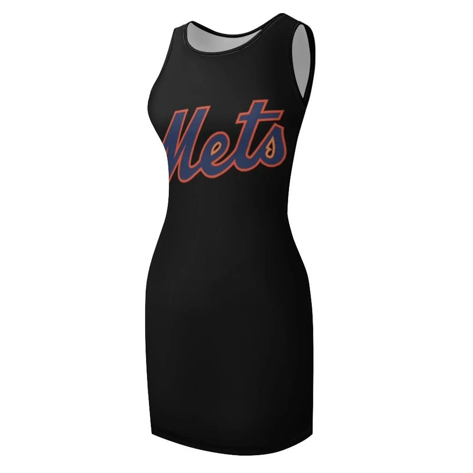 Mets-NY T-shirt classica senza maniche vestito estivo da donna Abito vintage elegante abito da festa da donna 2025