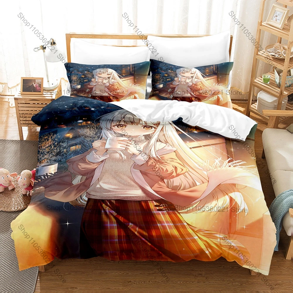 Cool The Angel Next Door Spoils Me Rotten Anime 3PCS Bedding Set Shiina Mahiru Duvet Cover 2Pillowcases No Inner Core