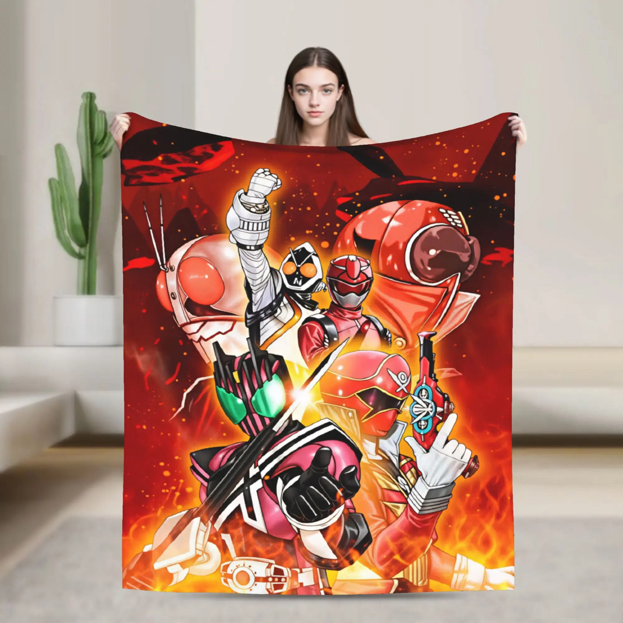Kamen Rider  Blanket Quality Warm Soft  Throw Blanket Winter Decorative Bedroom Funny Bedspread