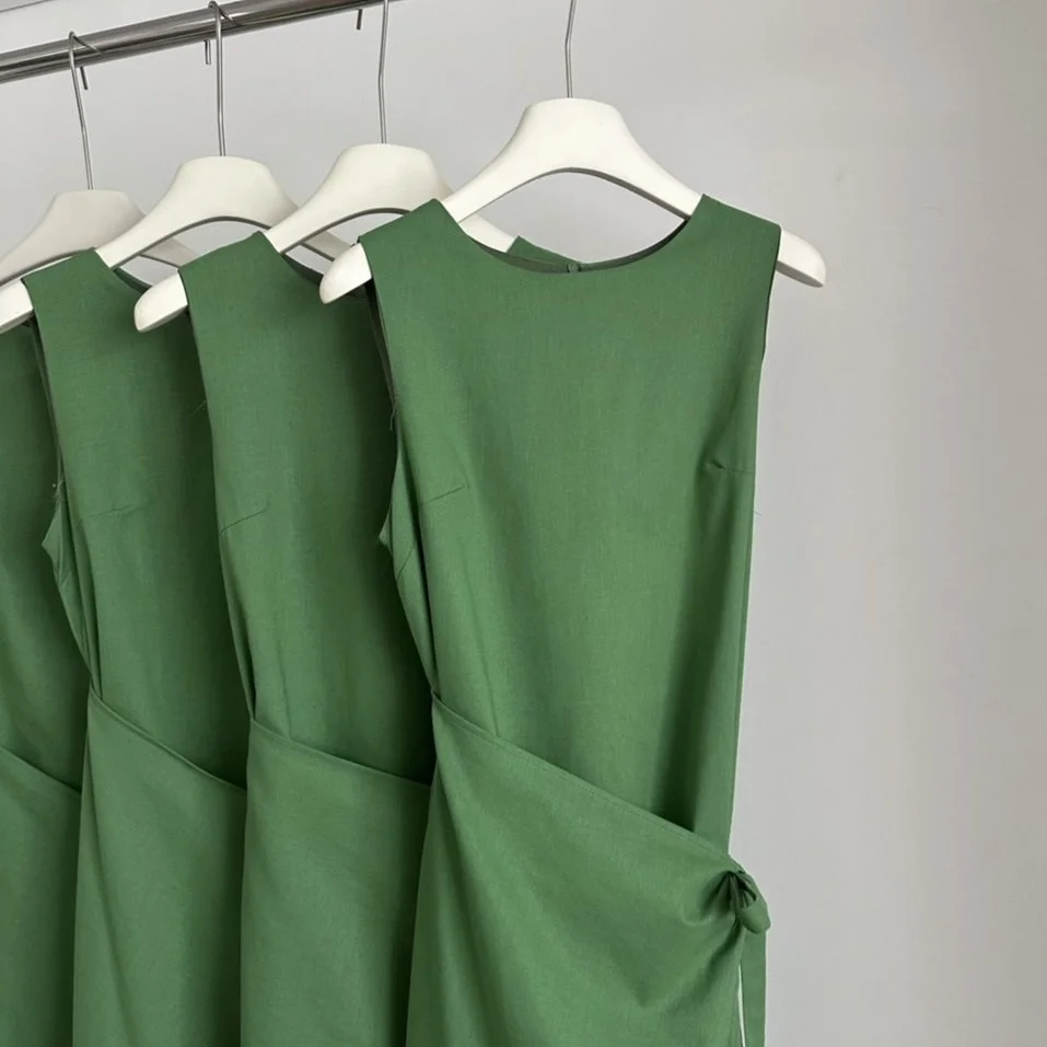 الرجعية عبر الفرقة Svel الدكتور المرأة Ele التخسيس الصيف سترة طويلة الدكتور الكورية Sle عالية الخصر ألف خط ميدي الدكتور