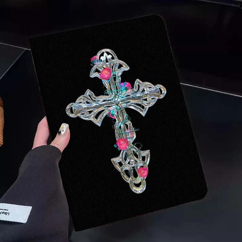 

Crystal Cross Art Decor Tablet Case For Huawei Honor MatePad MediaPad Air 5 6 7 11 V6 V7 V8 V9 X9 X8 T10 T10s C5e T5 Gift