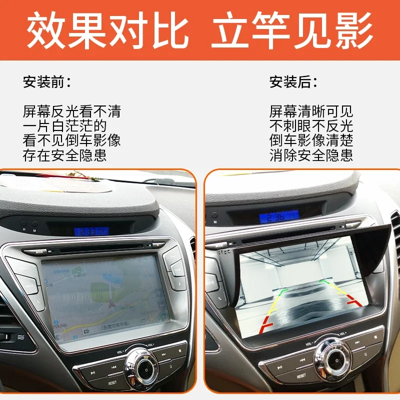 6-10 lnch Car GPS Navigation Light Cover Barrier GPS Navigator Sun Visor Sunshade for HYUNDAI Elantra
