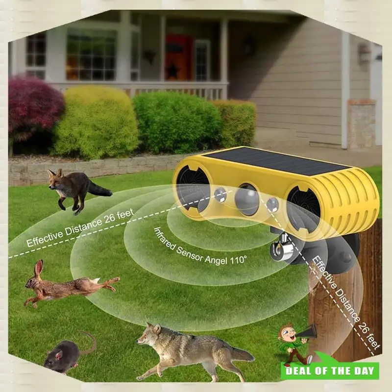 24-Hour Delivery Solar Motion Sensor Alarm, Outdoor Warning Light,13 Sounds Security Alert System Animal Repeller For Farm Yard