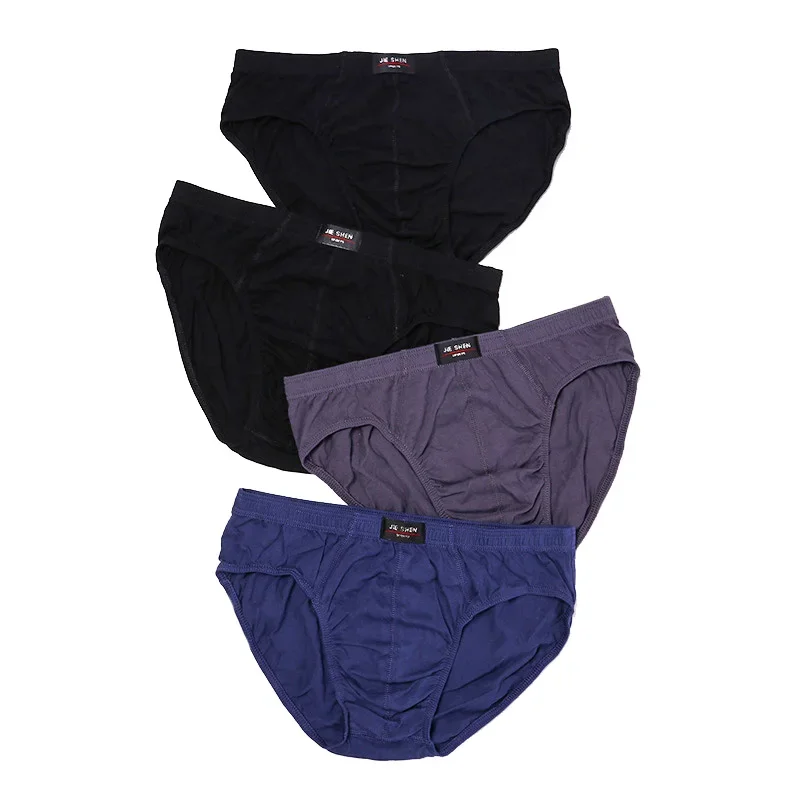 2 Pcs/Lot Men\'s 100% Cotton Briefs Comfortable Male Breathable Underwear Lingerie Panties Plue Size Xl -5xl Underpants